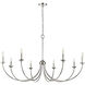 Huxley 8 Light 52 inch Polished Nickel Chandelier Ceiling Light